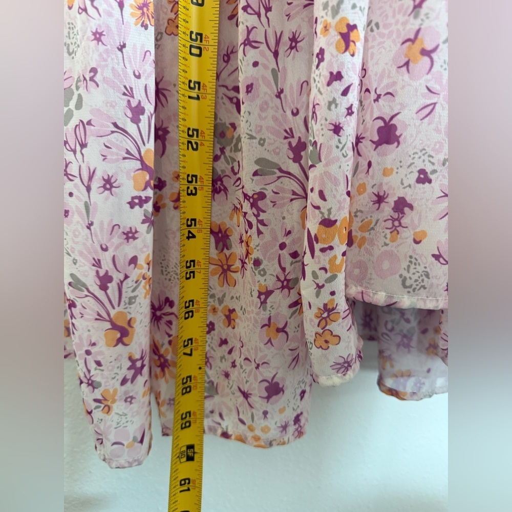 Ivy City Co Imogen maxi dress in blush floral long sleeve dress plus size 3X - Picture 7 of 11